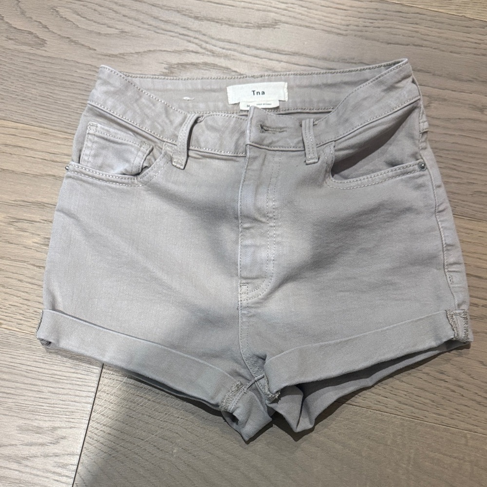 TNA Light Gray Jean Shorts